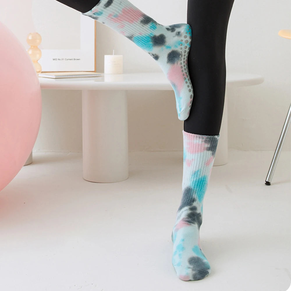 Tie-Dye Non-Slip Grip Socks