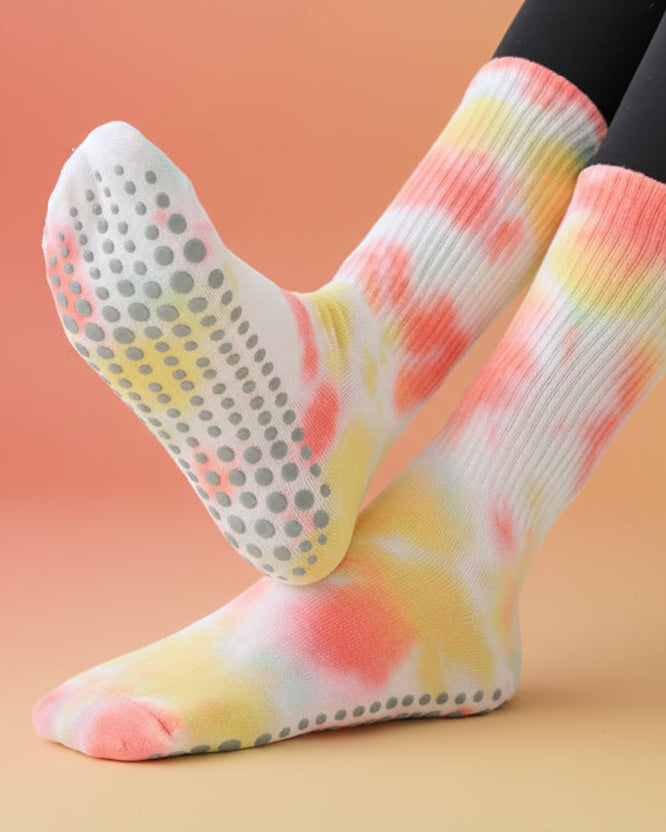 Tie-Dye Non-Slip Grip Socks